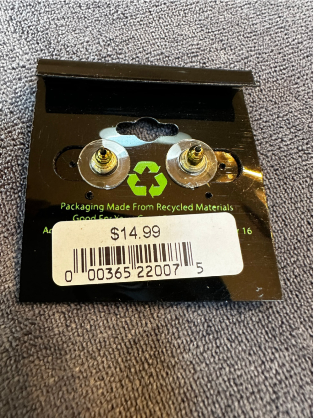Taramanda Gold Love Stud Earrings - Picture 2 of 2